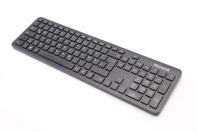 Microsoft Bluetooth Tastatur Keyboard Wireless Bluetooth DE - schwarz - Bild 1 von 2