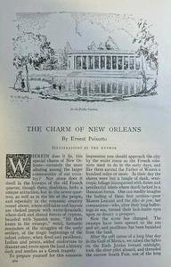 1916 New Orleans French Quarter Beauregard House Public Gardens  - Picture 1 of 6