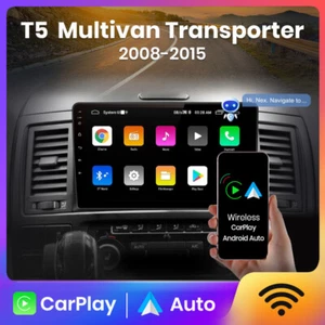 Android 13 Carplay Autoradio Für VW T5 Multivan 2008 2009-2015 GPS NAVI 2G+32G - Bild 1 von 14