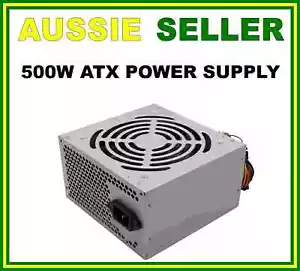500W Desktop Computer PC Power Supply w/120mm FAN for ATX Micro ATX Tower Case - Picture 1 of 1