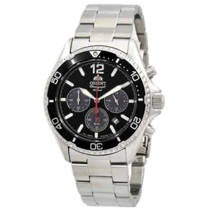 Orient Sports solarbetriebener Chronograph schwarzes Zifferblatt Herrenuhr RA-TX0202B10B - Bild 1 von 1