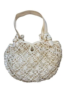 NEW Sondra Roberts Purse Woven Handbag 2 Shoulder Handles Interior Zip &Pockets - Picture 1 of 18