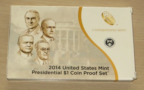 2014 Proof President Dollars set (PPD8-2) 4 President Dollars from U.S. Mint Cover