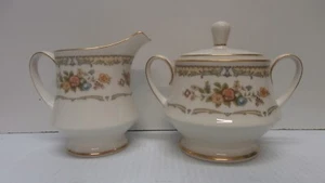 Noritake Ivory Homage Sugar Bowl with Lid and Sugar Bowl 7236 Floral Pattern - Picture 1 of 12