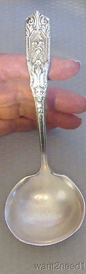 Salsa de salsa vintage Westmorland de plata esterlina Milburn Rose cucharón sin mono 6" Foto 1 de 4