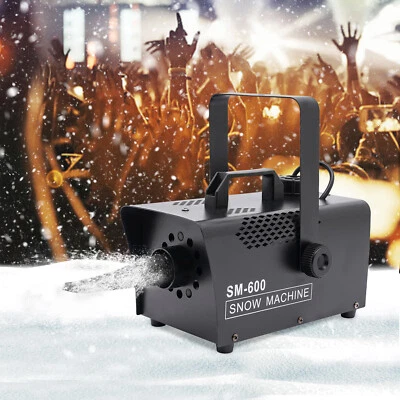 600W Snow Machine Stage Snowflake Maker for Christmas Party Snow Decor w/Remote - Image 1 of 4