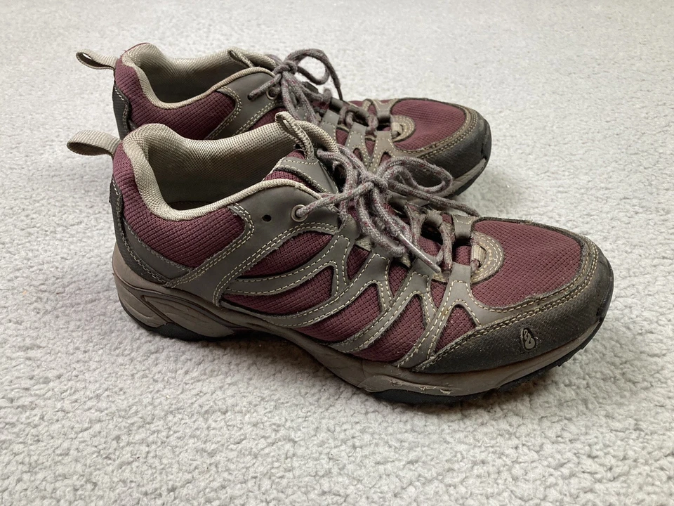 Ahnu Tenis Zapatos Mujer 8 Púrpura Gris Rockridge II AF2131FIG Senderismo Trail Foto 1 de 4