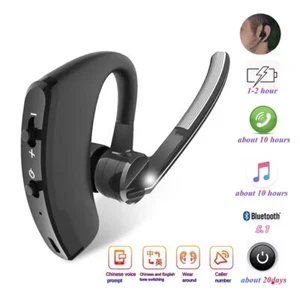 Wireless Bluetooth 5.1 Earpiece Noise Cancelling Driving Trucker Headset Earbuds - Picture 1 of 19