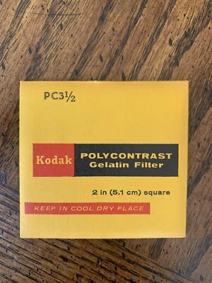 Kodak PC3 1/2 Polycontrast Filters | 2" x 2" Gelatin Filters - Image 1 of 2