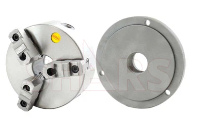 6" 3 Jaw Reversible Jaw Self Center Lathe Chuck With Back Plate New L[ - Image 1 of 4