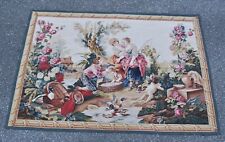 Hand-woven Aubusson Tapestry French Gobelins Weave Fishing Wool Wall Hanging Rug