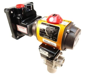 Flowserve MK503 10E 39 SNZ R6 Series 39 Pneumatic Actuator w/ 3-Way SS Valve NEW - Picture 1 of 14
