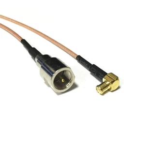 MCX male RA angle 90-degree to FME plug RF Pigtail Cable RG178 adapter 15cm 6" - Picture 1 of 3