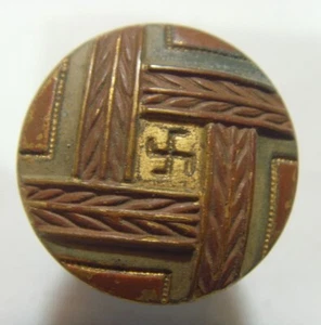 Escasa escarcha antigua de 1920 grado museo coleccionista botón de metal 54092 - Imagen 1 de 3