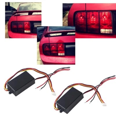 Cajas de módulo de flash de persecución de luz de señal de giro universal secuencial de 3 pasos para automóvil Foto 1 de 4