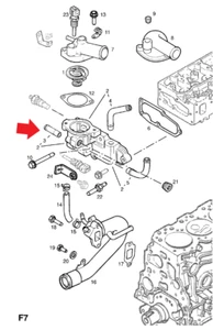 Tubo Bypass Termostato Isuzu / Opel Campo 2.5 TD OEM 94343211 Nuovo Originale - Imagen 1 de 3