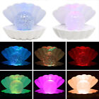 Colour Changing Glitter Sea Shell LED Mood Light USB Night Light Clam Ball