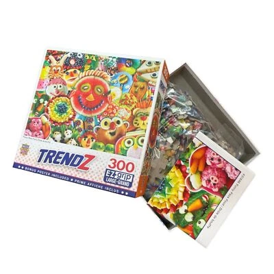 Rompecabezas Funny Face Food 300 piezas EZ Grip grande 18 x 24 trendz Foto 1 de 4