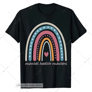 Mental Health T-shirt Awareness Rainbow Cute Positive Gift Awareness Month 2025 - Picture 1 of 6