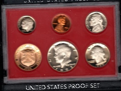 1982-S США НАБОР ПРОБНЫХ МОНЕТ ФАКТИЧЕСКИЙ НАБОР #B237 - Изображение 1 из 2