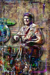 Chad Smith Red Hot Chili Peppers Poster, Drumming Tribute Print Free Shipping Us - Picture 1 of 8