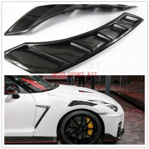 Ns Style Carbon Fiber Front Fender Vents For GTR R35 New Come - Picture 1 of 7