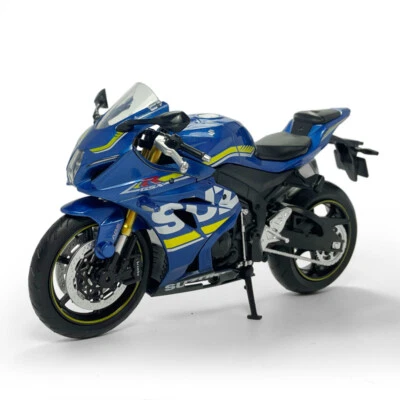 Modelo de motocicleta a escala 1/12 Suzuki GSX-R1000 diecast vehículo de juguete niños regalos azul Foto 1 de 4