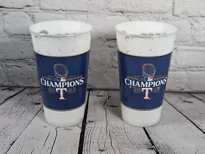 Texas Rangers Souvenir Stadium Cup World Series Champions 32 oz lotto di 2 - Foto 1 di 4
