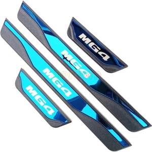 Per MG 4 MG4 EV 2025 accessori blu cromo acciaio inox barre di ingresso barre di protezione - Foto 1 di 9