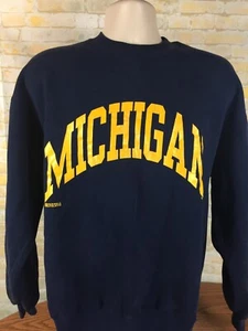 Vintage American Made Russell Athletic Men's Blue Michigan Sweater Size L T32 - Picture 1 of 10