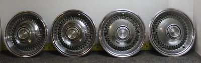 Used OEM Mopar Set of 4 15" Wire Hub Caps 1975-78 Plymouth/Dodge/Chrysler (529 - Image 1 of 4