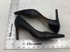 Ralph Lauren Womens Black Leather Pointed Toe Pump Stiletto Heels Size 7.5