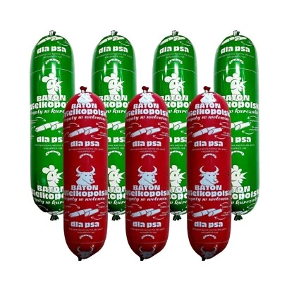 30x 900g Hundefutter Riegel Nassfutter Premium Mix Rind-Geflügel Hundewurst - Bild 1 von 4