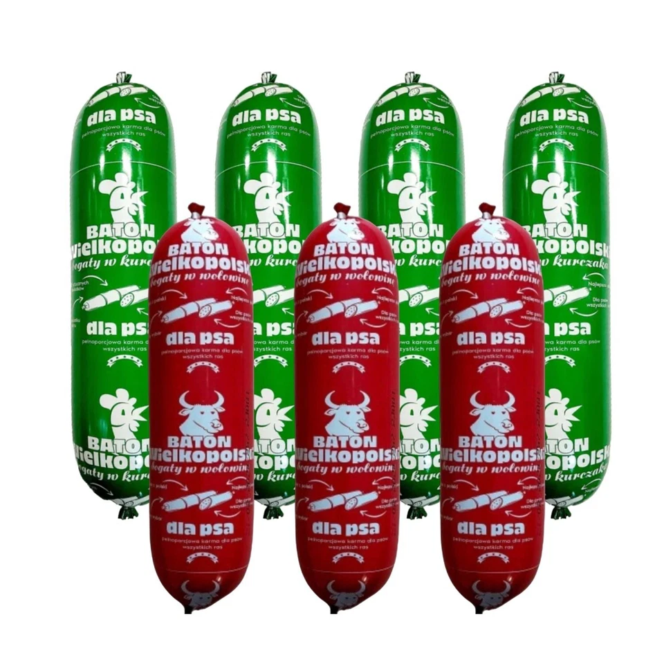 30x 900g Hundefutter Riegel Nassfutter Premium Mix Rind-Geflügel Hundewurst - Bild 1 von 4