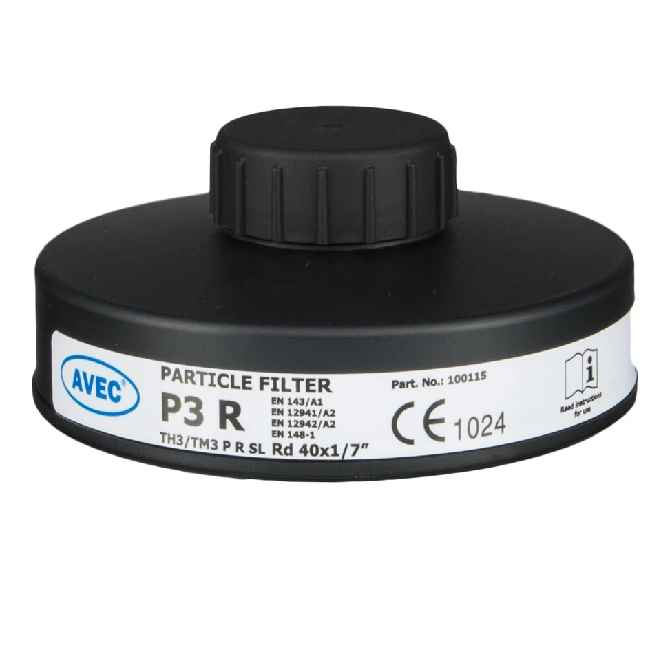 AVEC CHEM Atemschutzfilter für Partikel P3, Rd 40 Atemschutz Filter P3