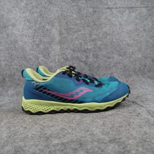 Saucony Shoes Kids 3 Sneakers Athletic Trainer Peregrine 11 Water Repellant Blue - Picture 1 of 12