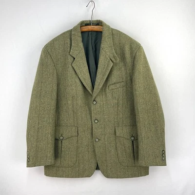 Hucklecote Tweed Jacket Mens 46R Green Islay Mill Wool Norfolk Hunting Shooting - Image 1 of 4