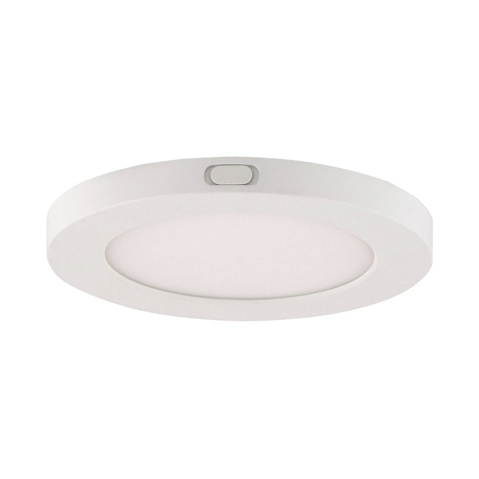 Sunset Lighting LED Surface Mounted Round Panel Light 6W 360LM 3000K Frosted PC, - Image 1 of 1