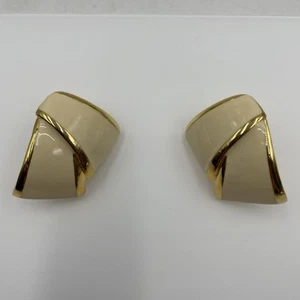 Givenchy Paris New York Enamel Clip On Earrings - Picture 1 of 5
