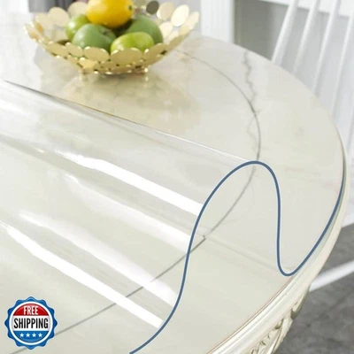 Deep Dream 2.0mm Thick 42 Inches Clear Round Table Protector, Round Table Cov - Image 1 of 4