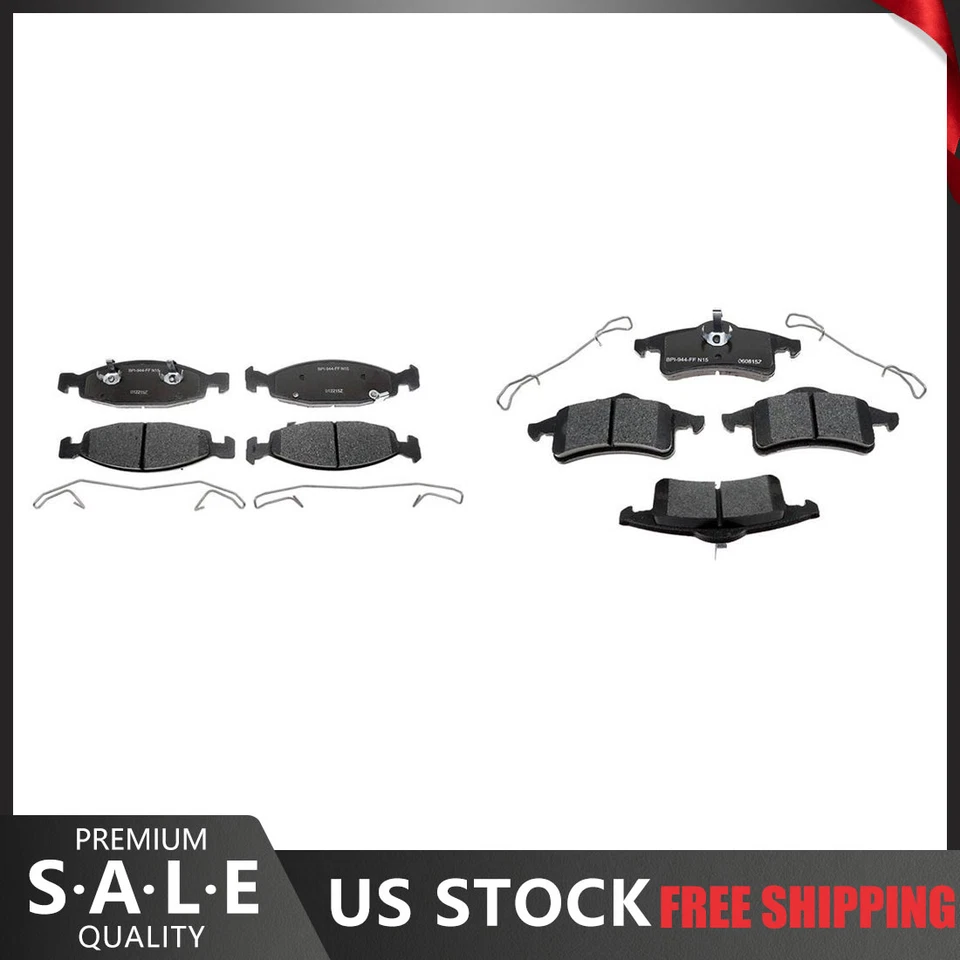 Pastilhas de freio metálicas para caminhão dianteiro traseiro Jeep Grand Cherokee 2002 2001 2000 1999 - Imagem 1 de 4