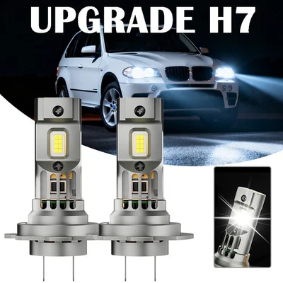2x H7 For Bmw X5 E70 2007-2013 Front Headlight LED 6000k White Low Beam Bulbs - Image 1 of 4