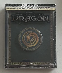 HOW TO TRAIN YOUR DRAGON (4K Ultra HD + Blu-Ray, 2025) SteelBook -Like New - Picture 1 of 11