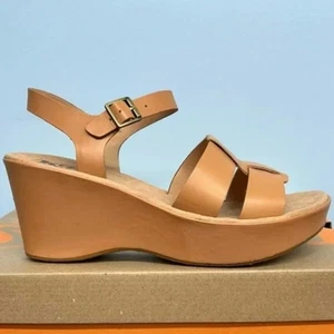 Kork-Ease "Emilie" Gr. 10 hellbraune bequeme Leder-Sandale mit Keilabsatz Plateau - Bild 1 von 15