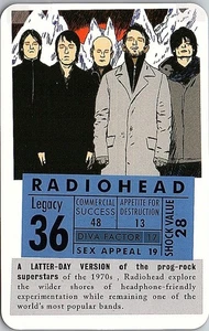 Tarjeta de juego coleccionable Radiohead Music Battle of the Bands - Imagen 1 de 2