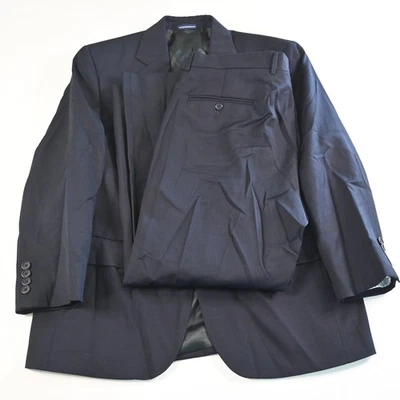 Stafford 42S 38x29 Azul Marino 100% Lana Hombre Chaqueta Pantalones Traje Foto 1 de 4