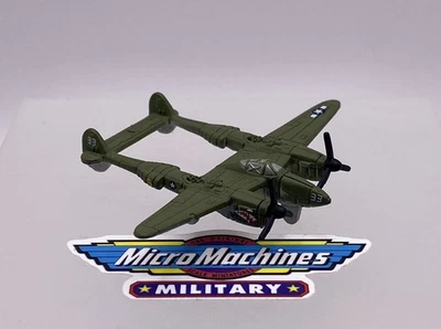 Micro Machines Military P-38 Lightning Fighter Aircraft WWII Galoob LGTI - Image 1 of 4