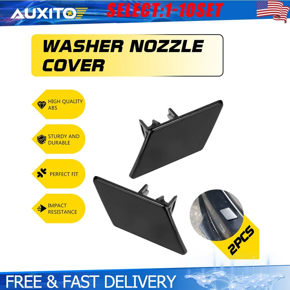 Tapas de cubierta de boquilla de lavado de faros para BMW 325i 328i 330i 335i 2006-2008 2-10X Foto 1 de 4