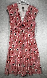 Neu mit Etikett Anne Klein ärmelloses Kleid Größe Small Sommer geometrisches Muster rot weiß und schwarz - Bild 1 von 8