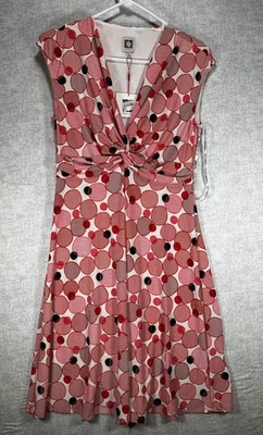 NWT Anne Klein Sleeveless Dress Size Small Summer Geometric Red White and Black - Image 1 of 4